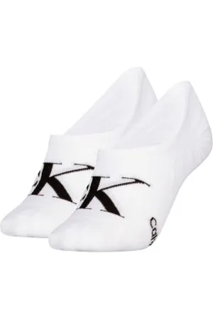 Calvin Klein Calvin Klein Sokken 2P Women Monogram Footie Socks Wit Maat 35/38 Dames