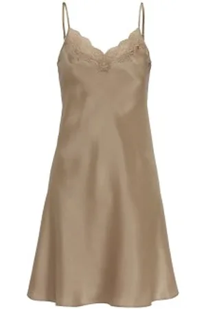 Damella Woven Silk Plain Lace Nightdress zijde X-Small Dames