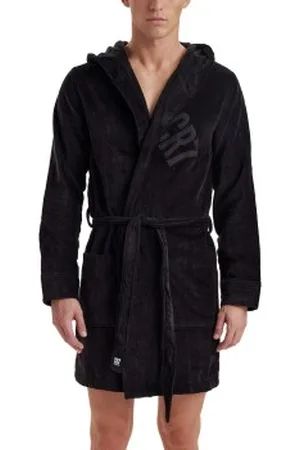 CR7 - Cristiano Ronaldo Cotton Bathrobe Zwart katoen Medium Heren