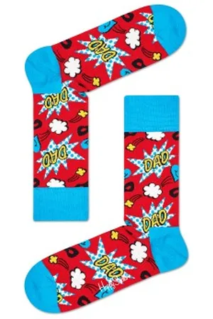 Happy Socks Sokken Dad Sock Rood katoen Maat 36/40 Heren