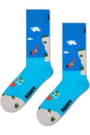 Happy Socks Sokken Cliff Diving Sock Blauw katoen Maat 36/40