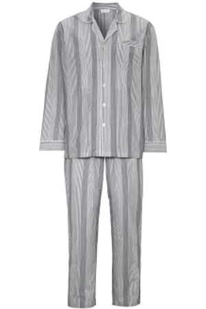 Damella Carl Long Sleeve Pyjamas Grijs gestreept katoen Small Dames