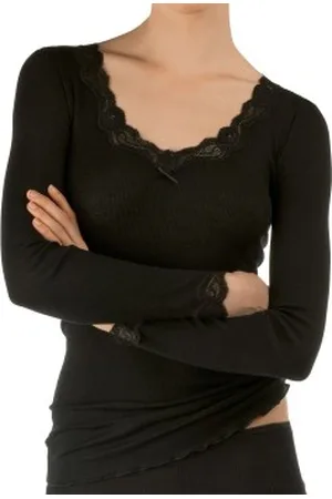 Calida Richesse Lace Long-sleeve Top Zwart 36-38 Dames