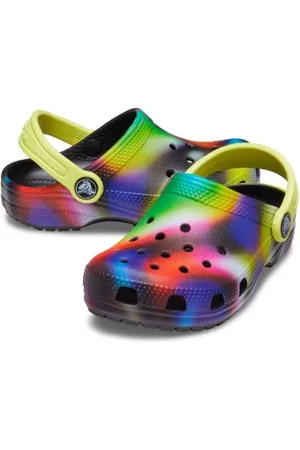 Crocs Classic Solarized Clog Toddler Zwart patroon US C5 (EU 20-21) Kinderen