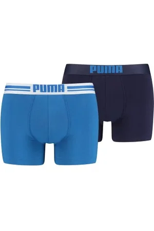 PUMA Herenslips 2P Everyday Placed Logo Boxer Blauw katoen Small Heren