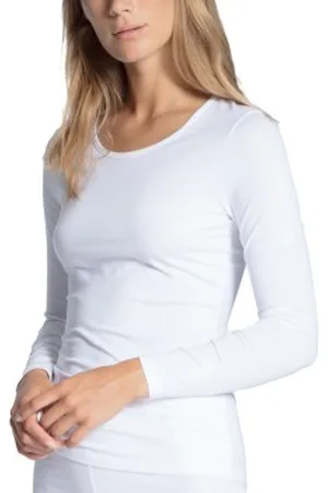 Calida Natural Comfort Top Long Sleeve Wit katoen Large Dames