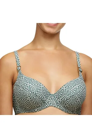 Femilet Aztec Java Sustainable UW Bikini Bra Groen patroon polyamide E 75 Dames