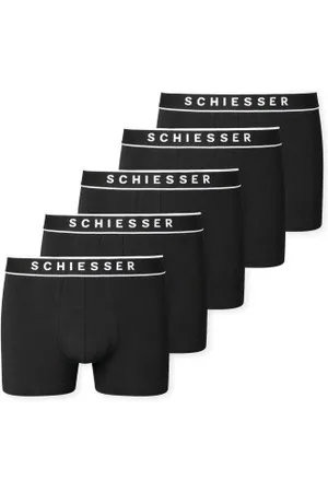 Schiesser Herenslips 5P 95-5 Organic Cotton Short Zwart katoen Small Heren