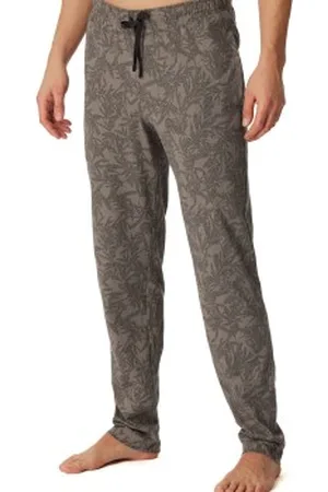 Schiesser Mix Plus Relax Long Pants Bruin patroon katoen 48 Heren