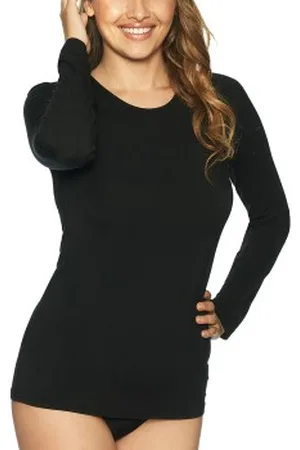 Lady Avenue Bamboo Long Sleeve Shirt Zwart Bamboe X-Small Dames