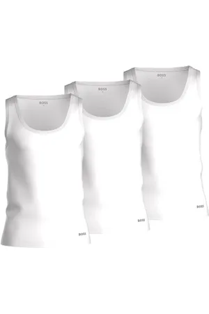 HUGO BOSS 3P Cotton Tank Top Wit katoen Medium Heren