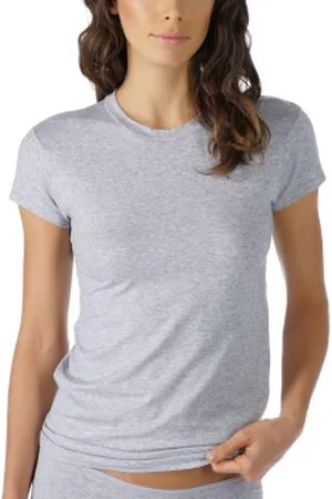 Mey Cotton Pure Short Top Grijsgemel. katoen 36 Dames