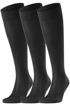 Falke Falke Sokken 3P Tiago Knee-high Zwart katoen Maat 39/40 Heren