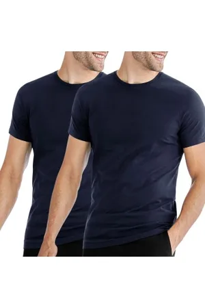 Bread & Boxers Bread and Boxers Crew Necks 2P Marine ecologisch katoen Small Heren