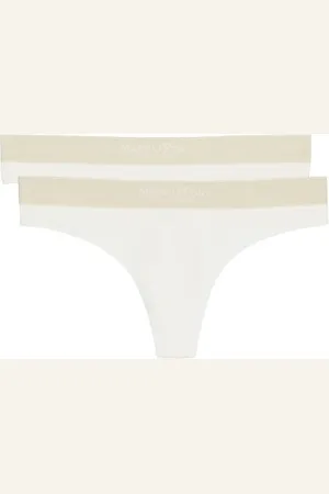 Marc O’ Polo Marc O Polo Casual Thong 2P Wit katoen Large Dames