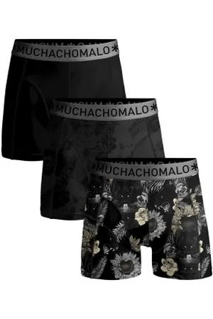 Muchachomalo Herenslips 3P Cotton Stretch Panther Boxer Zwart katoen Medium Heren