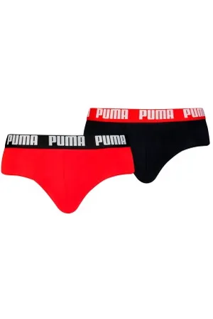 PUMA Herenslips 2P Men Everyday Brief Rood/Zwart katoen Small Heren