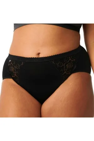 Sloggi Chic Lace Midi Zwart katoen 50 Dames