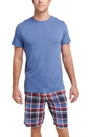 Jockey Night And Day Pyjama Short Sleeve Marine/Rood Small Heren