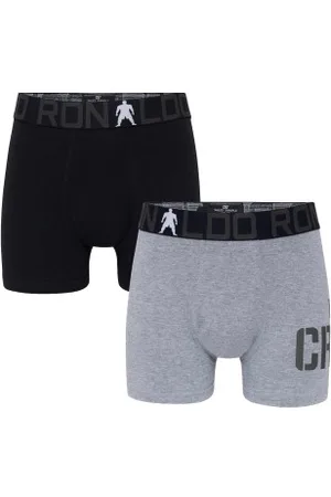 CR7 - Cristiano Ronaldo Herenslips 2P Boys Trunk Briefs Zwart/Grijs katoen 116/128