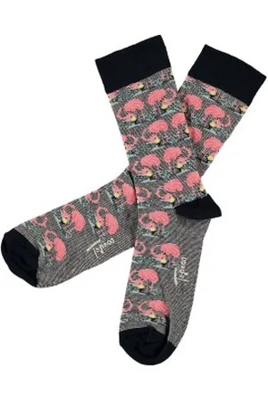 Topeco Sokken Men Cotton Birdie Sock Blauw/Roze Maat 41/45 Heren