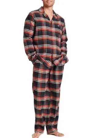 Jockey Cotton Flannel Pyjama Zwart katoen Small Heren