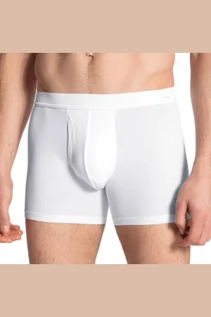 Calida Herenslips Cotton Code Boxer Brief With Fly Wit katoen Large Heren