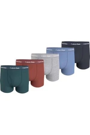 Calvin Klein Herenslips 5P Cotton Trunks Versch. kleure katoen Small Heren