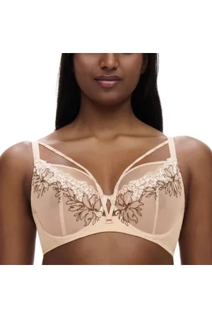 Chantelle Pulp Underwired Very Covering Bra Zwart m. Beige nylon B 75 Dames