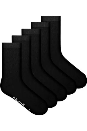 Frank Dandy Sokken 5P Bamboo Solid Crew Socks Zwart Maat 36/40