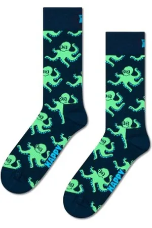 Happy Socks Sokken Octopus Sock Marineblauw patroon katoen Maat 36/40