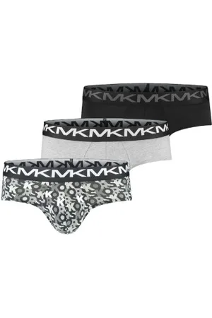 Michael Kors Herenslips 3P Fashion Low Rise Brief Zwart/Wit katoen Small Heren