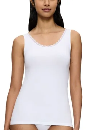Triumph Feel Of Cotton Tank Top Wit katoen 36 Dames