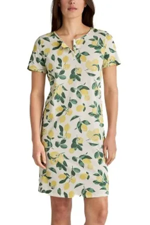 Calida Fruity Dreams Sleepshirt Geel patroon katoen Large Dames