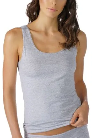 Mey Cotton Pure Tank Top Grijsgemel. katoen 36 Dames