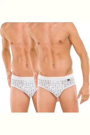 Schiesser Herenslips 2P Essentials Sport Briefs With Fly 3XL Wit katoen 3XL Heren