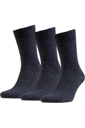 Amanda Christensen Sokken 3P Supreme Wool Sock Antraciet Maat 39/42