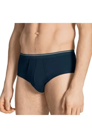 Calida Herenslips Twisted Cotton Midi Marine katoen Small Heren