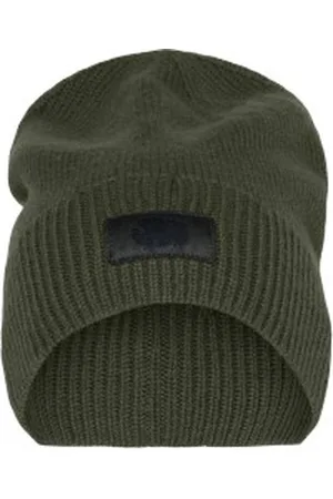 Dovre Mens Wool Beanie Groen wol One Size Heren