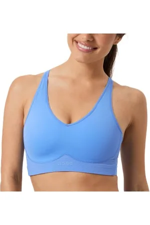 Björn Borg Mid V Support Sports Bra Blauw Large Dames