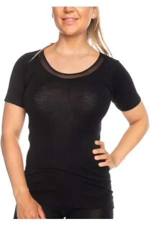 Femilet Juliana T-shirt Zwart merinowol 36 Dames