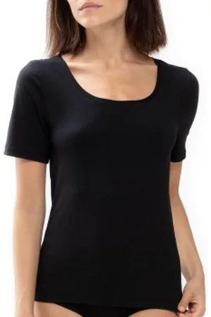 Mey Superfine Organic T-Shirt Zwart katoen 36 Dames