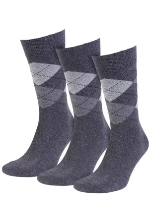 Amanda Christensen Sokken 3P True Ankle Argyle Sock Antraciet Maat 39/42 Heren