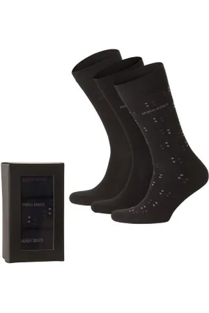 HUGO BOSS Sokken 3P Logo Gift Box Sock Zwart patroon Maat 40/46 Heren