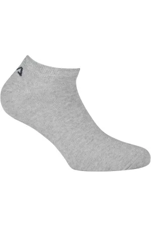 Fila Sokken 3P Invisible Plain Ankle Socks Grijs Maat 39/42