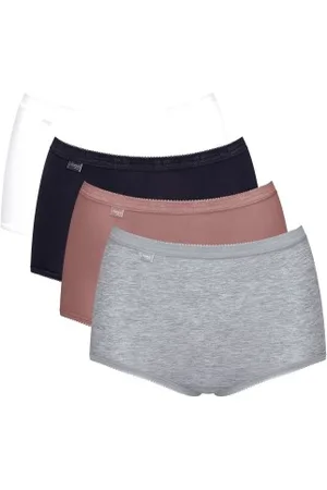 Sloggi 4P Basic Plus Maxi Panty Versch. kleure-2 katoen 38 Dames