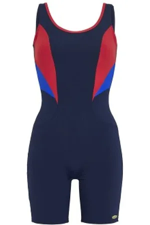 Damella Cindy Chlorine Resistant Long Leg Swimsuit Marine/Rood polyamide 36 Dames