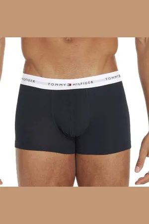 Tommy Hilfiger Herenslips 3P Signature Essential Cotton Trunk Marine katoen Small Heren