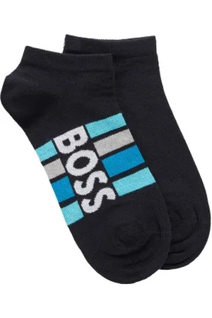 HUGO BOSS Sokken 2P Stripe Cotton Ankle Socks Donkerblauw Maat 43/46