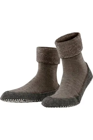 Falke Falke Sokken Cosyshoe Adult Bruin wol Maat 39/40 Heren